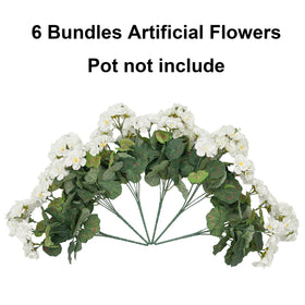 INSPRING fake geraniums balcony planter arrangement for outdoor spaces