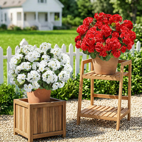 INSPRING fake geraniums low maintenance display with no watering needed