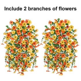 INSPRING faux flowers for front door create welcoming curb appeal