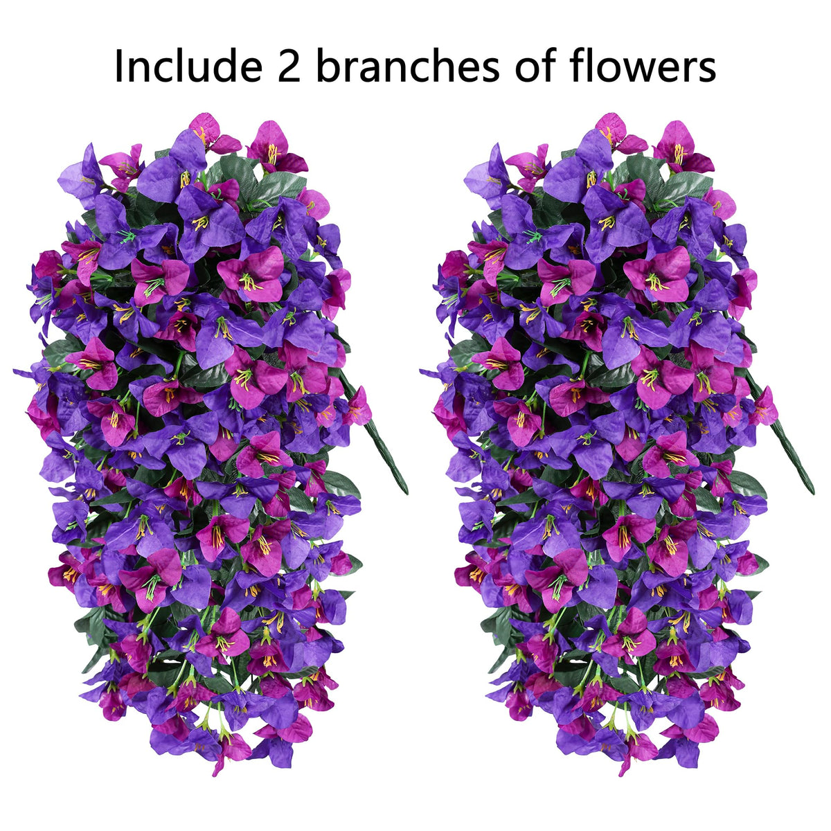 INSPRING realistic faux flowers in a planter for curb appeal