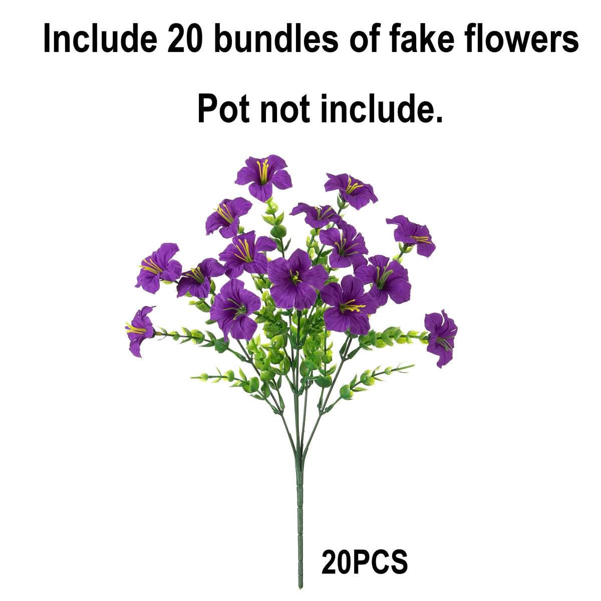 INSPRING realistic faux petunia for balconies and porches.