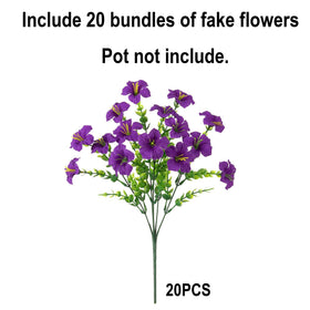 INSPRING realistic faux petunia for balconies and porches.