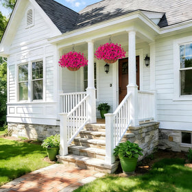 INSPRING UV-resistant faux flowers look lifelike for exterior spaces