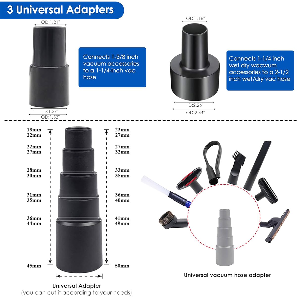IN VACUUM brush and nozzle combo tool for delicate fabrics