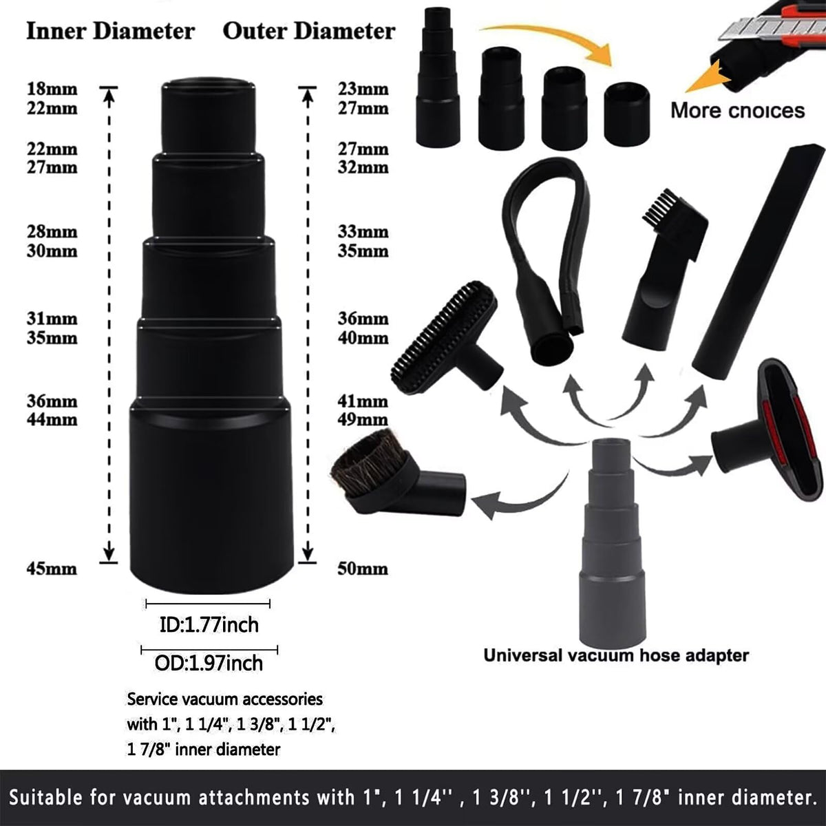 IN VACUUM horsehair dust brush cleans upholstery without harsh scratch