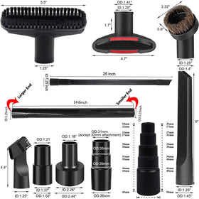 IN VACUUM 12-inch wide brush attachment reaches edges and corners