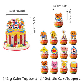 INATURE large cake topper adds a festive focal point to birthdays.