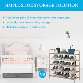 INAYA 31x24x6 inch footprint fits most shoes up to 12 inches long.