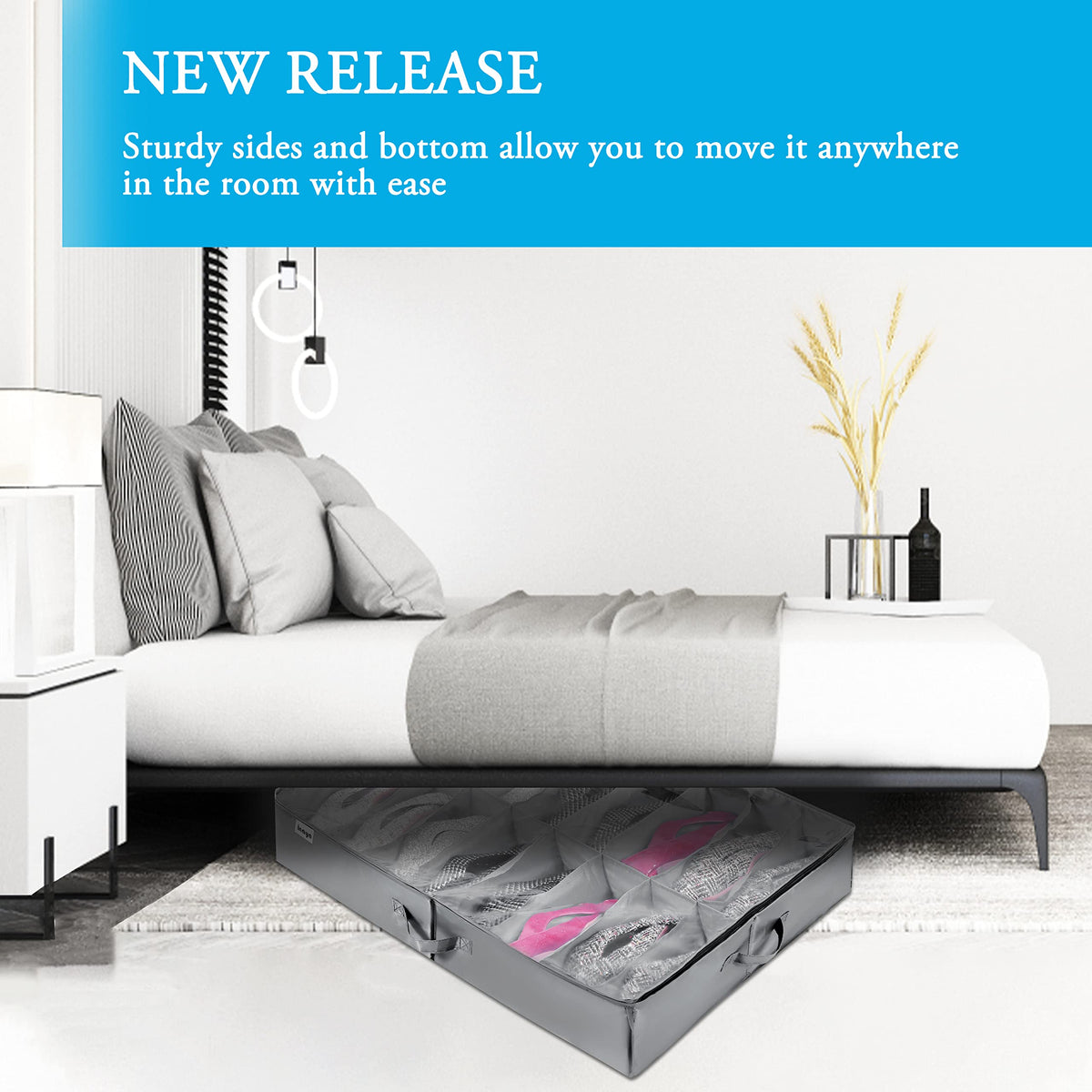 INAYA 2-pack preserves order and keeps shoes dust-free under the bed.