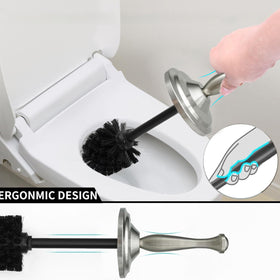 Indecor Home anti-splash cover on toilet brush to reduce splashes during cleaning