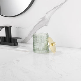 Indecor Home compact jar keeps small items organized and accessible.