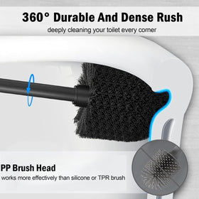 Indecor Home ergonomic handle on toilet brush ensures comfortable grip