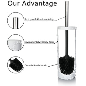 Indecor Home resin holder design keeps bathroom tidy and accessible.