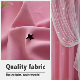 indistar Decorative curtains enhance girls’ rooms with a dreamy night-sky look.