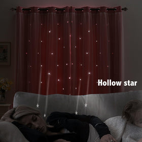 indistar Pink blackout curtains provide 85-90% darkness for daytime naps.