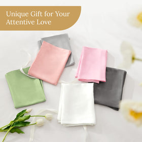 Gift-ready INFIIXSO silk pillowcase set in elegant packaging.