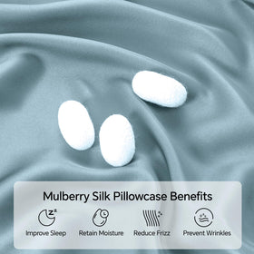 INFIIXSO airy blue silk pillowcase showcases breathable cooling for restful nights