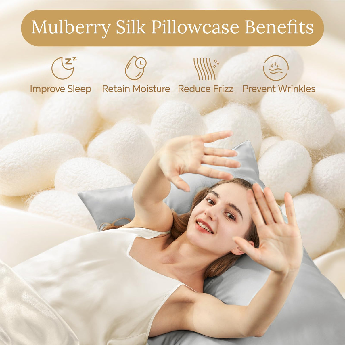 Infiixso pillowcase close-up weave highlights soft texture and moisture retention.