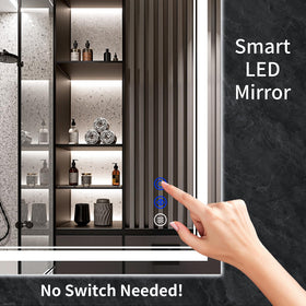 InfiniGlass anti-fog heating system with expanded coverage for steamy bathrooms
