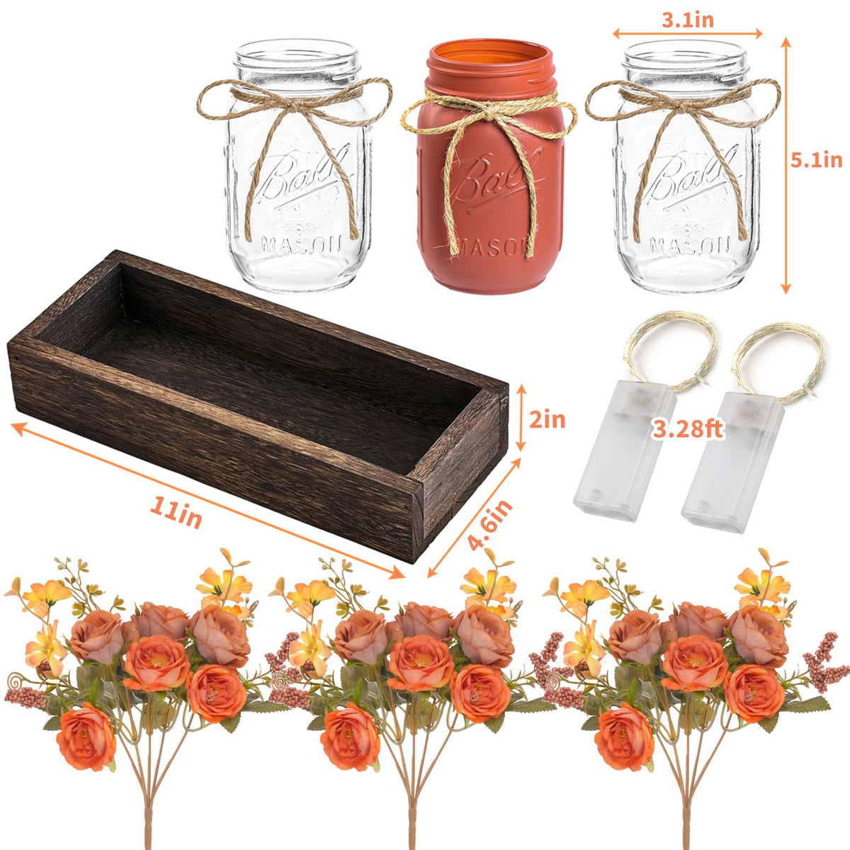 Infinideck artificial flowers in mason jars add soft color to living spaces