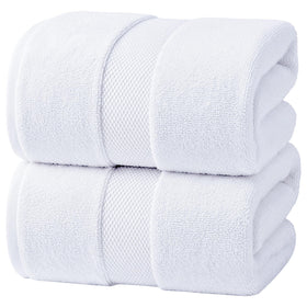 Infinitee Xclusives bath sheets pile shows generous coverage and hotel-style softness.