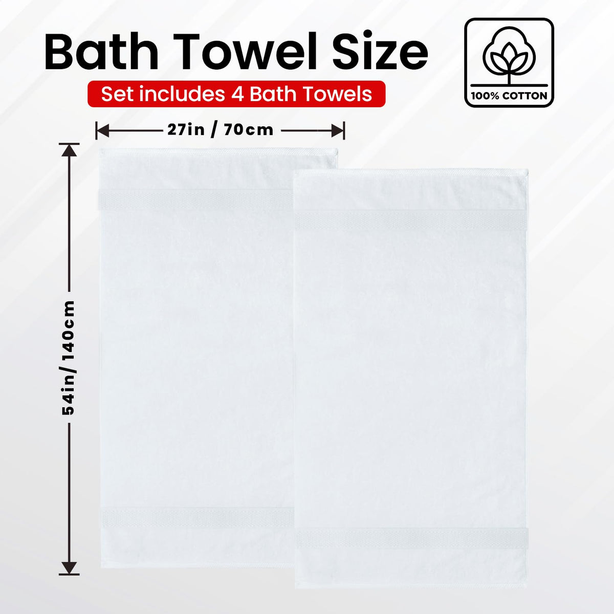 Infinitee Xclusives towels with double stitching for durable, long-lasting performance wash after wash.