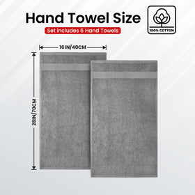 Infinitee Xclusives gray hand towels in a bathroom scene for daily use.