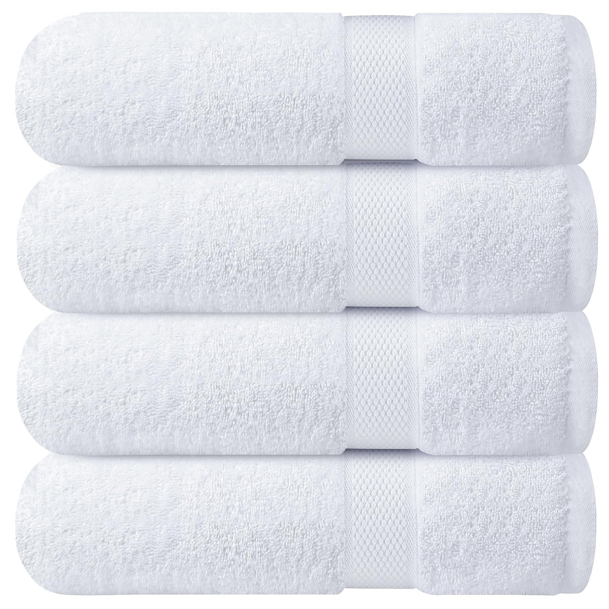 Infinitee Xclusives luxury bath towels set of four with 27x54 inches for spa-like softness.