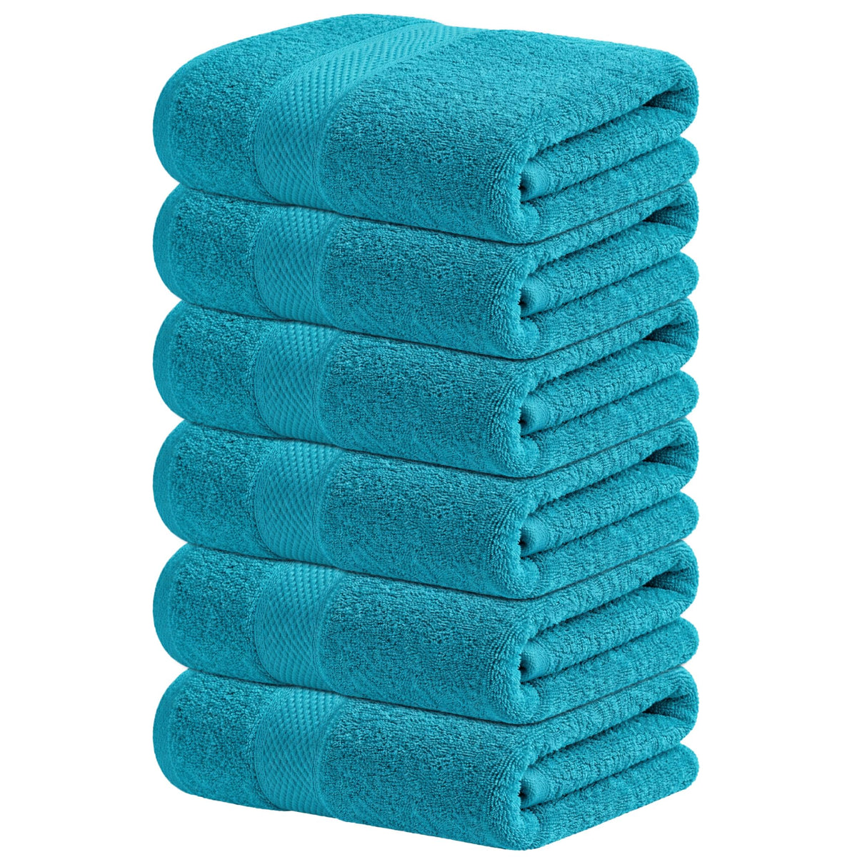 Infinitee Xclusives Teal Hand Towels set of six for a plush bathroom upgrade
