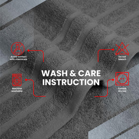Infinitee Xclusives towel wash-dry quick feature illustrates fast drying