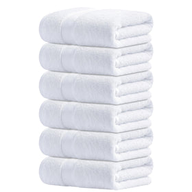 Infinitee Xclusives white hand towels set of six for bathroom