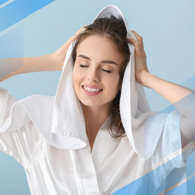 Infinitee Xclusives quick-dry white towels for busy mornings
