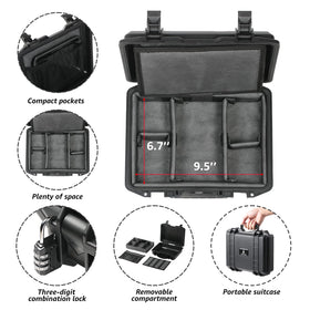 INFINITKIN Smell Proof Box interior with tray for organized storage.