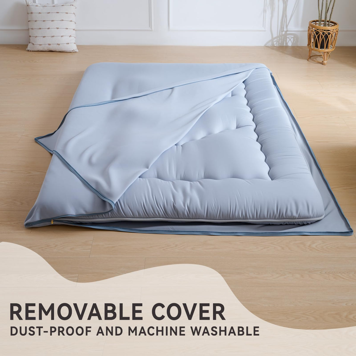 Ingdgnoso removable cover machine-washable for easy cleanup and fresh-looking bedding.