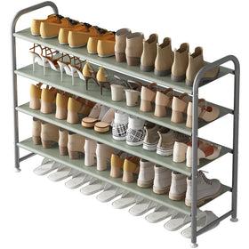 INGIORDAR 4-tier shoe rack wide shot shows ample storage for shoes and boots