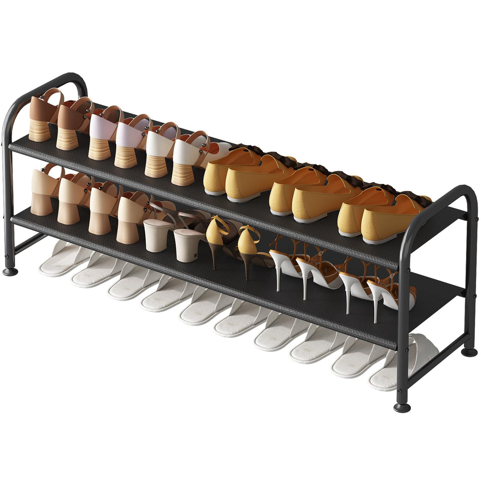 INGIORDAR 2-tier shoe rack with wide shelves for entryway organization