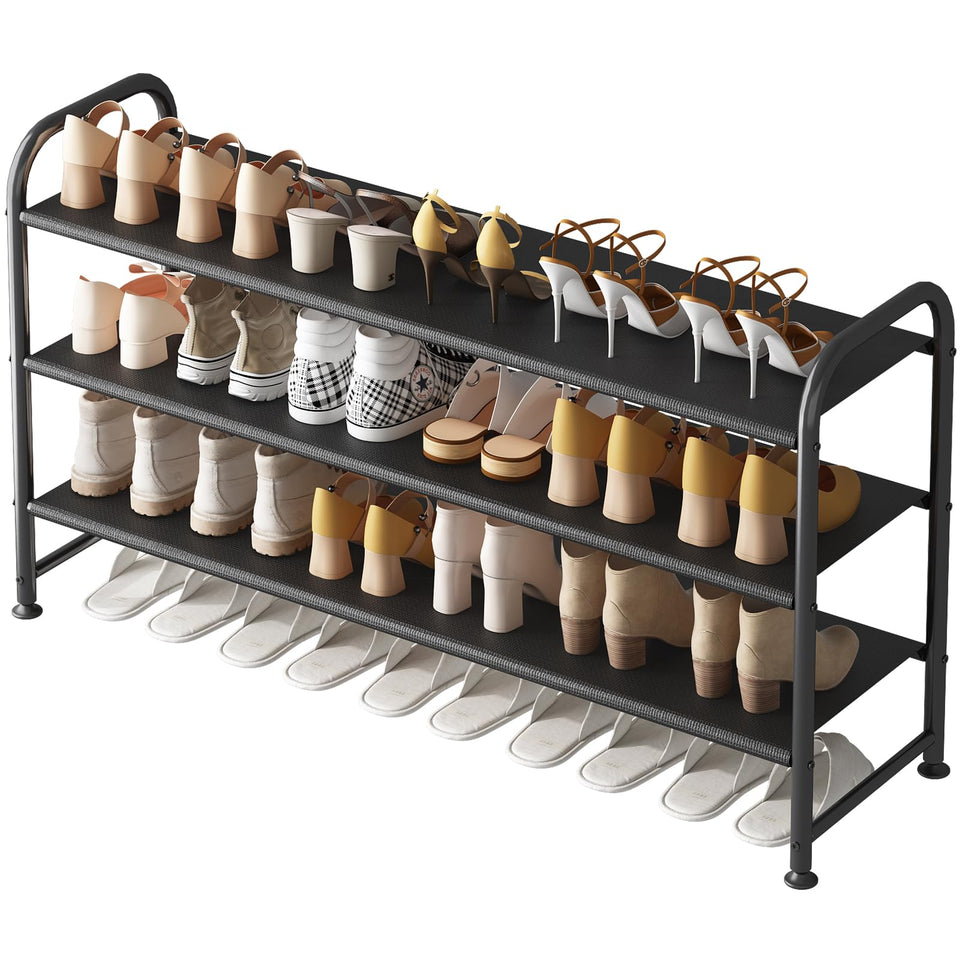 INGIORDAR 3-Tier shoe rack in hallway keeps footwear organized and within reach