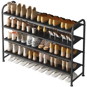INGIORDAR 4-tier wide shoe rack for organized footwear storage