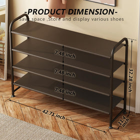 INGIORDAR adjustable shelves accommodate boots, sneakers, and sandals with flexible spacing.