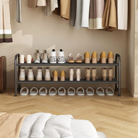 INGIORDAR bottom layer holds slippers for quick access