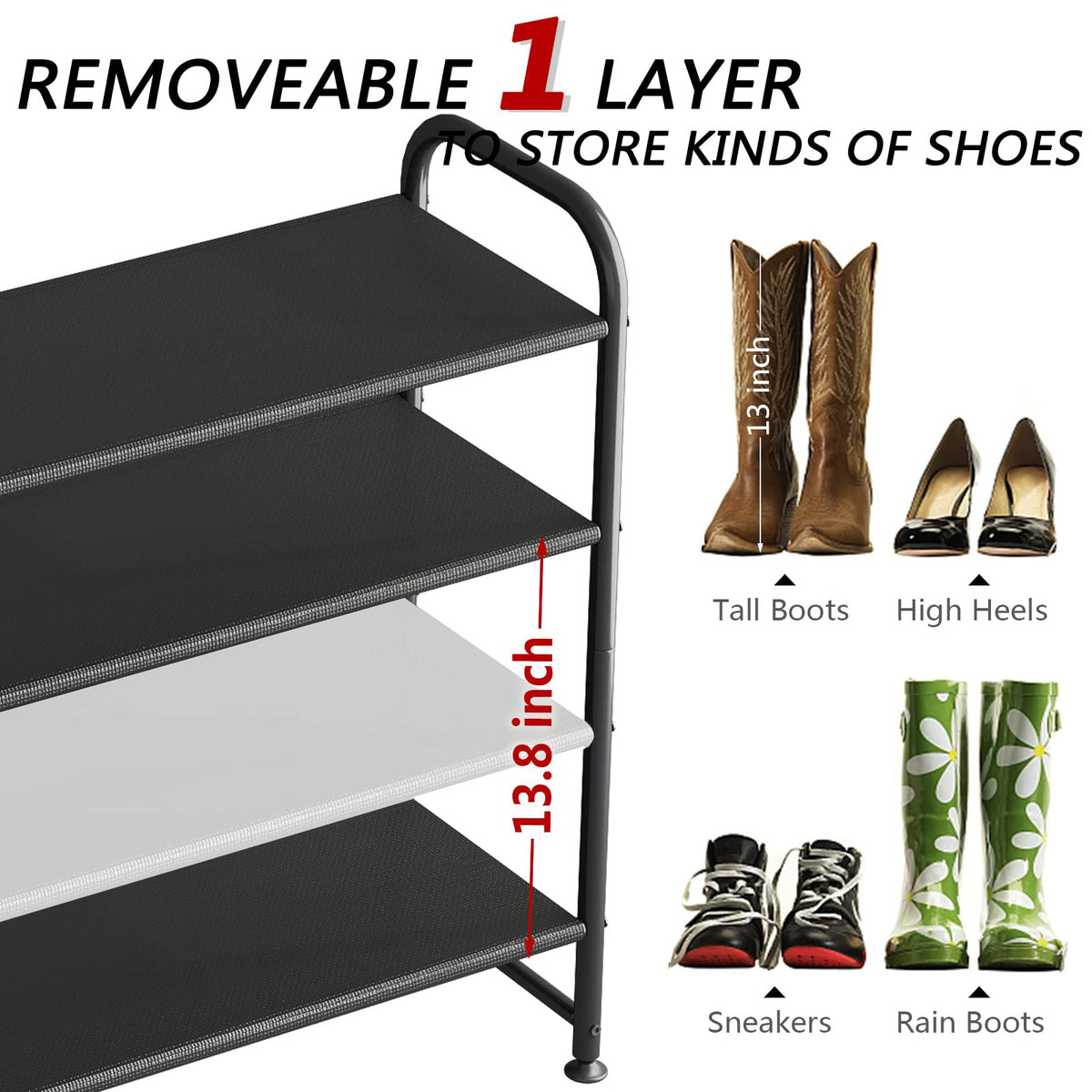 INGIORDAR bottom layer accommodates slippers for extra storage