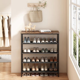 Sturdy metal frame with anti-rust coating provides durable storage.