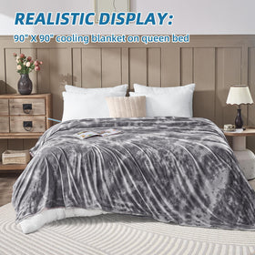 Inhand cooling blanket demonstrates all-season versatility for home and travel.