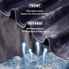 Inhand cooling blanket on bed offering a cooler night's sleep