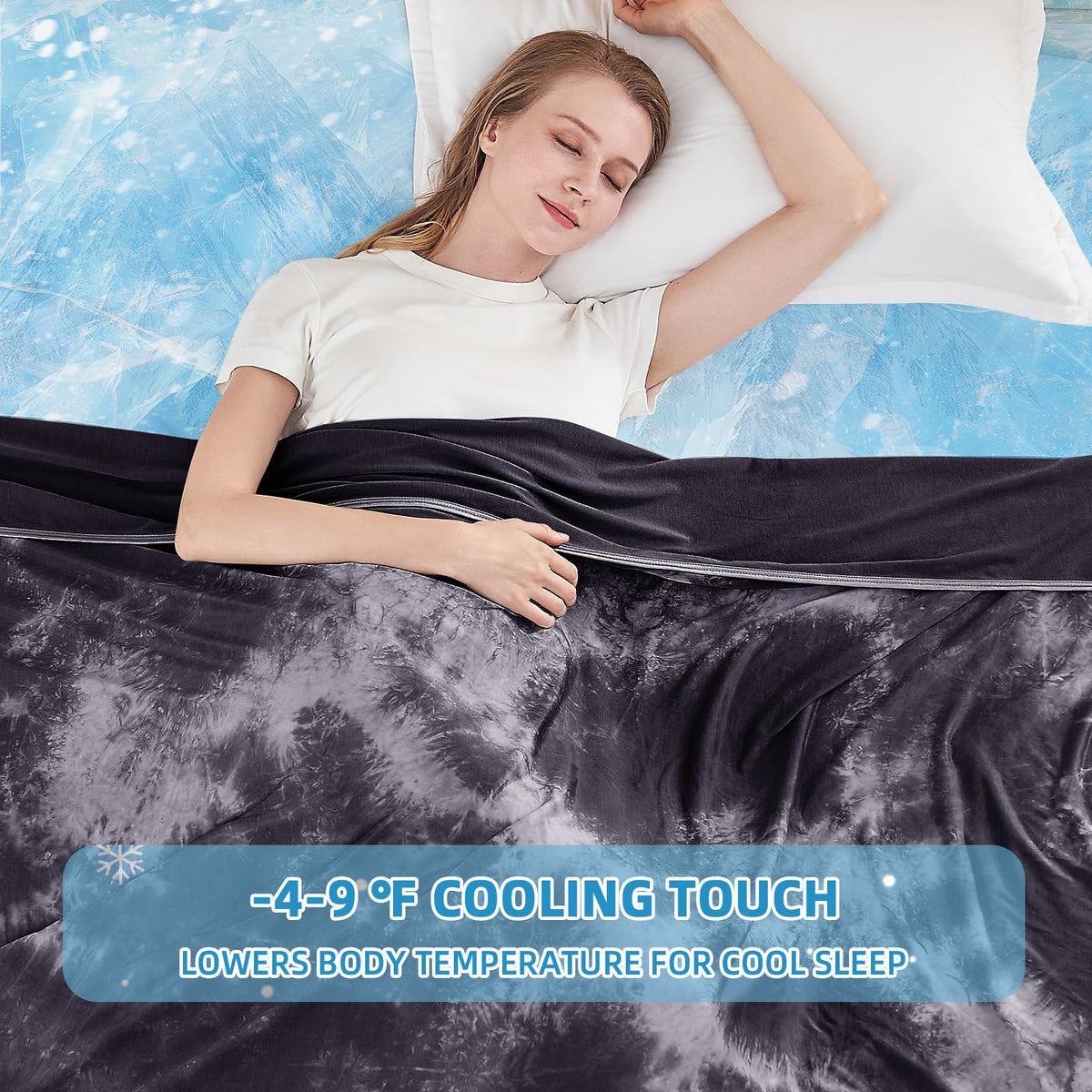 Inhand cooling blanket queen reverse breathable layer supports all-season comfort