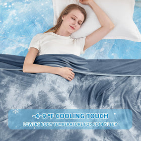 inhand cooling blanket queen size fabric texture showing soft moisture-wicking surface