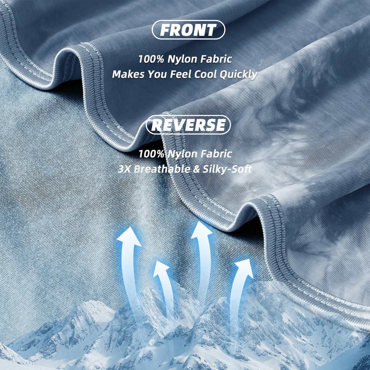 inhand cooling blanket queen size folded view demonstrates compact, easy-to-store design