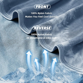 inhand cooling blanket queen size folded view demonstrates compact, easy-to-store design