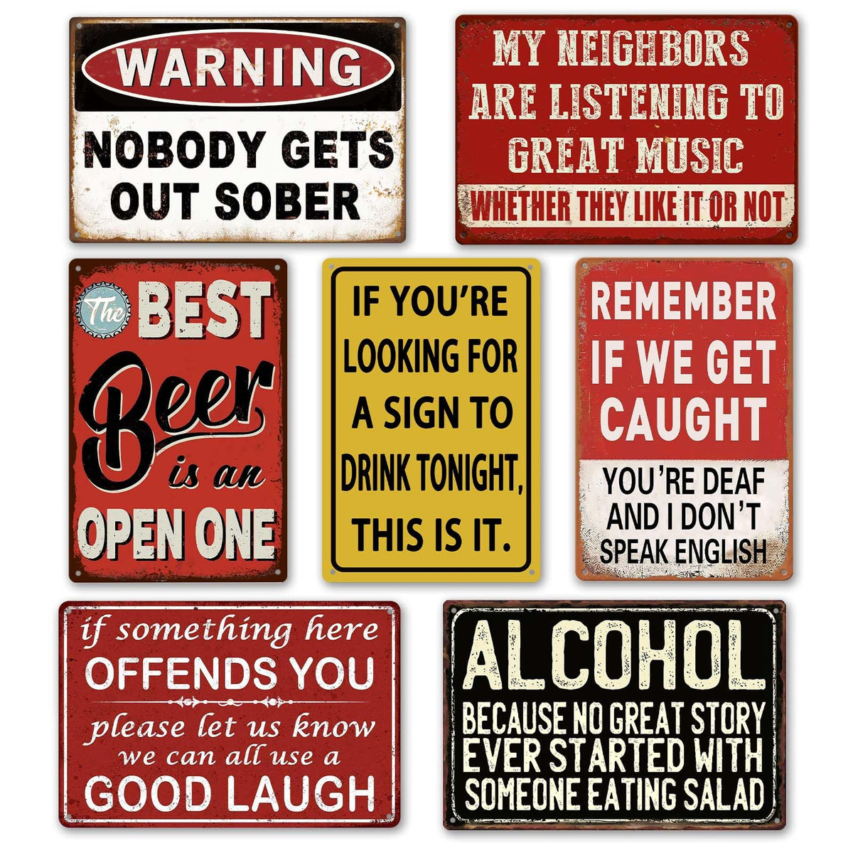 Inhapi funny bar sign with vintage beer theme for home bar decor and conversation starter