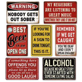 Inhapi funny bar sign with vintage beer theme for home bar decor and conversation starter